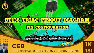 BT136 triac pinout diagram  bt136 [upl. by Ardith214]