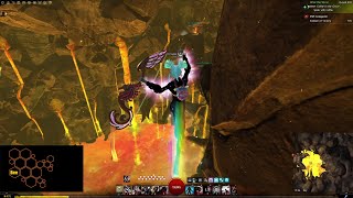 gw2 chalice of tears jumping puzzle skip up the volcano  critamin bee goes jp [upl. by Ayotahs121]