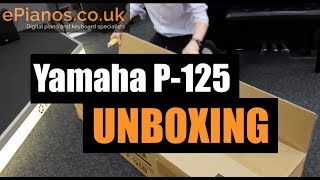 Yamaha P125 portable piano UNBOXING [upl. by Willet]