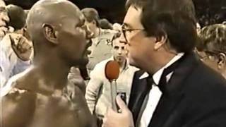 Hagler vs Leonard Pre and Post fight interviews [upl. by Eralcyram]