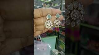 C green stone earings 450Only WhatsApp 6281233880 [upl. by Rosenzweig]