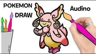 5세대 포켓몬 메가 다부니 그리기｜How to draw Mega Audino ｜색칠 놀이 도안 아이들을 위한 영상｜J Toy Art [upl. by Airoled]