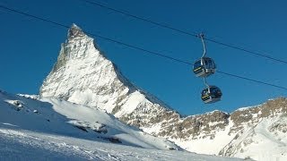 17 km Skipiste vom Klein Matterhorn nach Zermatt [upl. by Odranoel]