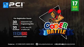 PCI Coder Battle I PreRegistration Round I Attending Guidelines Video [upl. by Celia]