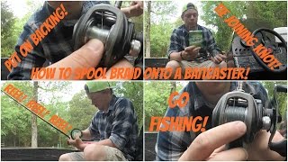 How to Spool Braid amp Backing Onto A Baitcaster [upl. by Avitzur]