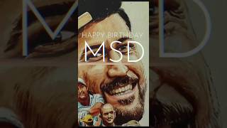 Happy Birthday MSD happybirthday msd dhoni Drawing Art watercolour [upl. by Trudi]