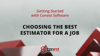 Choosing the Best Estimator for a Job  Conest Software [upl. by Correna878]