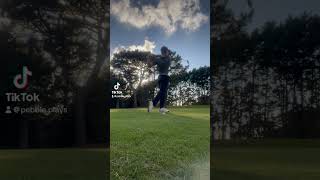 Practice swing vs actual swing 🏌️‍♂️ [upl. by Enomas]