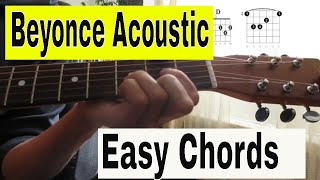 Beyonce Before I Let Go  Guitar Tutorial easy version acoustic [upl. by Yentnuoc]