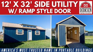 Derksen 12 X 32quot Side Utility wTransom Dormer amp Ramp Style Door [upl. by Aneehsak]