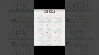 Calendarios para 2025 [upl. by Aihseken]