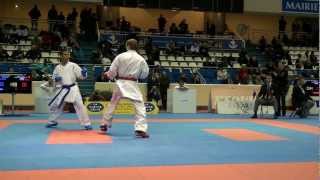 Karate1 PL Paris 2013  Kumite male 75 FINAL  VASILOV vs ELOURGA [upl. by Burget176]