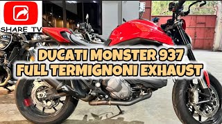 Ducati Monster 937 With FULL TERMIGNONI EXHAUST SYSTEM SOUND CHECK sharetvph [upl. by Yelyk280]