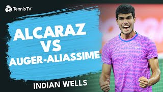 Carlos Alcaraz Takes On Felix AugerAliassime 👌  Indian Wells 2024 Highlights [upl. by Dylana]