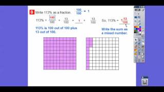 Write Percents as Fractions and Decimals  Lesson 52 [upl. by Einnob]