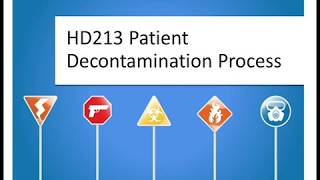 DQE HD213 Patient Decontamination Process [upl. by Onfroi]