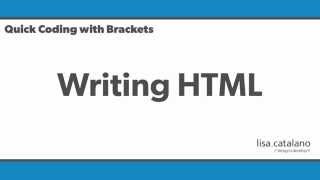 Quick Coding with Brackets  Writing HTML [upl. by Nilknarf229]