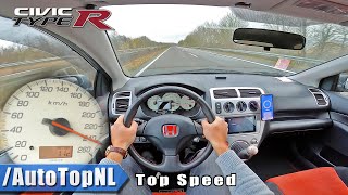 HONDA CIVIC TYPE R EP3  TOP SPEED POV on AUTOBAHN NO SPEED LIMIT by AutoTopNL [upl. by Alvera80]