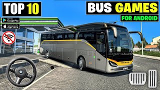 Top 10 Bus Simulator Games For Android  Best bus simulator games for android [upl. by Inalaehon]