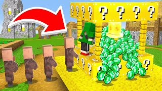 POÇO DOS DESEJOS DE LUCKY BLOCK APARECEU NA VILA DO MINECRAFT [upl. by Aiclid]