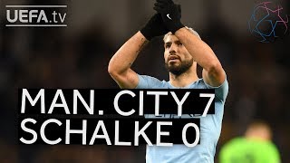 MAN CITY 70 SCHALKE UCL HIGHLIGHTS [upl. by Eniawd]