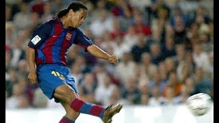 Ronaldinhos stunning goal against Sevilla 2003 [upl. by Odlavu]