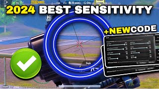 PUBG MOBILE SENSITIVITY SETTINGS 2024🔥NEW SENSITIVITYCODE￼☑️ [upl. by Bigner]