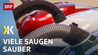 Staubsauger im Test Saubere Böden trotz weniger Leistung  2016  Kassensturz  SRF [upl. by Airaet611]