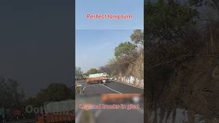 Heavy loaded Leyland truck in sharp curve Uturn ghat road hairpin bend wideload lorrylife [upl. by Sophie]