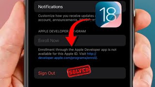 Enrollment Through the Apple Developer App is not Available for this Apple ID  Fixed [upl. by Alvita582]