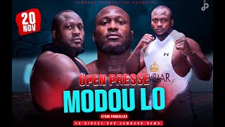 🛑En Direct open presse Modou Lo au Stade munucipale de Parcelle pour son combat contre Siteu [upl. by Aerdnaz]