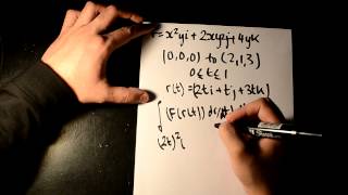 How to work out a line integral with points [upl. by Nolubez145]