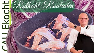 Safitge Kohlrouladen vom Rotkohl mit Rinderhack und viel Soße Rezept [upl. by Gebelein]