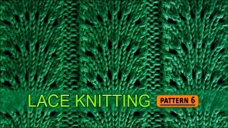 Fan Flare Stitch  Lace Knitting Pattern 6 [upl. by Apilef]