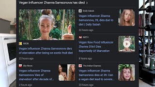 Raw Vegan Influencer Zhanna Samsonova Passes Due To Malnutrition [upl. by Nadual]