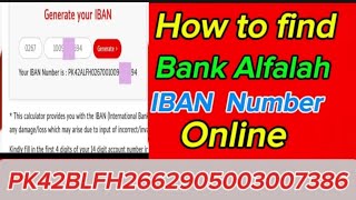 How to find Bank Alfalah IBAN number online  Bank Alfalah Ka IBAN number online Kase find kerain [upl. by Cadmar]