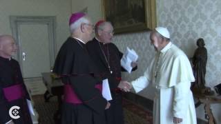 Pope Francis meets with Cardinal Dolan Archbishop Kurtz [upl. by Malik]