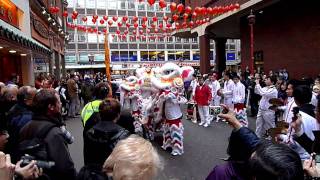 Chinese New Year Dragon Dance Celebration in London Chinatown 2011 春节 农历新年 舞龙 倫敦 [upl. by Farmelo]