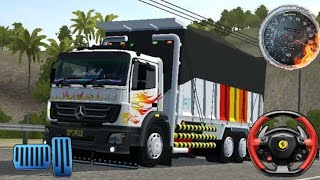 Bus Simulator Indonesia  Driving Axor Var Truck on Muddy Roads  Android Gameplay [upl. by Enitsuj]