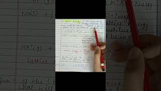 Lattice Energy Full video link👆 study chemicalbonding exampreparation chemistrywithera [upl. by Ennaegroeg]