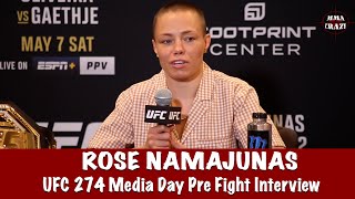 Rose Namajunas on Carla Esparza “she’s the biggest test amp biggest challenge” [upl. by Ecinna]