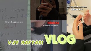 SINAV HAFTASI VLOG  endüstri mühendisliği  vizeler  FIRST VLOG [upl. by Bible508]