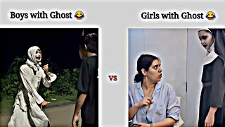 Boys with ghost 😂 vs Girls with ghost 😂 [upl. by Hammock]