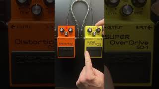 Lead guitar BOSS DS1 Distortion vs BOSS SD1 Overdrive into a Marshall 1987x [upl. by Suicul864]