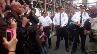 OCCUPY WALL ST MARCH TO BROOKLYN BRIDGE amp ARRESTS [upl. by Sekoorb]