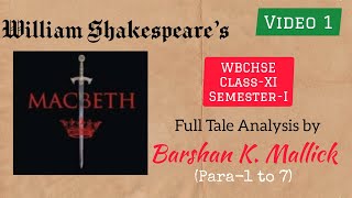 MacbethW ShakespeareTales From ShakespeareWBCHSEClass11Sem1Analysis in BengaliPara17Video1 [upl. by Haiel]