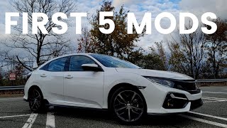 FIRST 5 MODS on 2021 Honda Civic Sport Hatch  Easy DIY [upl. by Dolli]