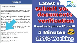 Submit your documents Facebook  verify 100 Facebook Submit your documents problem [upl. by Haymes954]