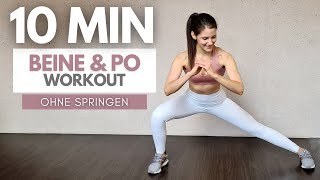 Schlanke Beine amp runder Po Workout  ohne springen  10 MIN Workout für Zuhause  Tina Halder [upl. by Adner]