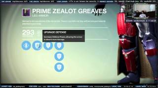 Destiny Raid Armor  Prime Zealot Greaves Leg Armor [upl. by Lillian68]